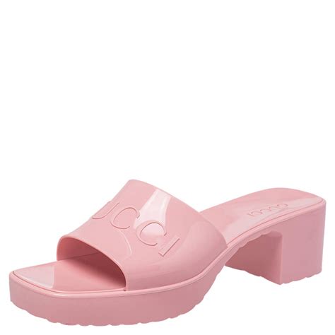 gucci rubber slide sandal sizing|gucci rubber platform sandals.